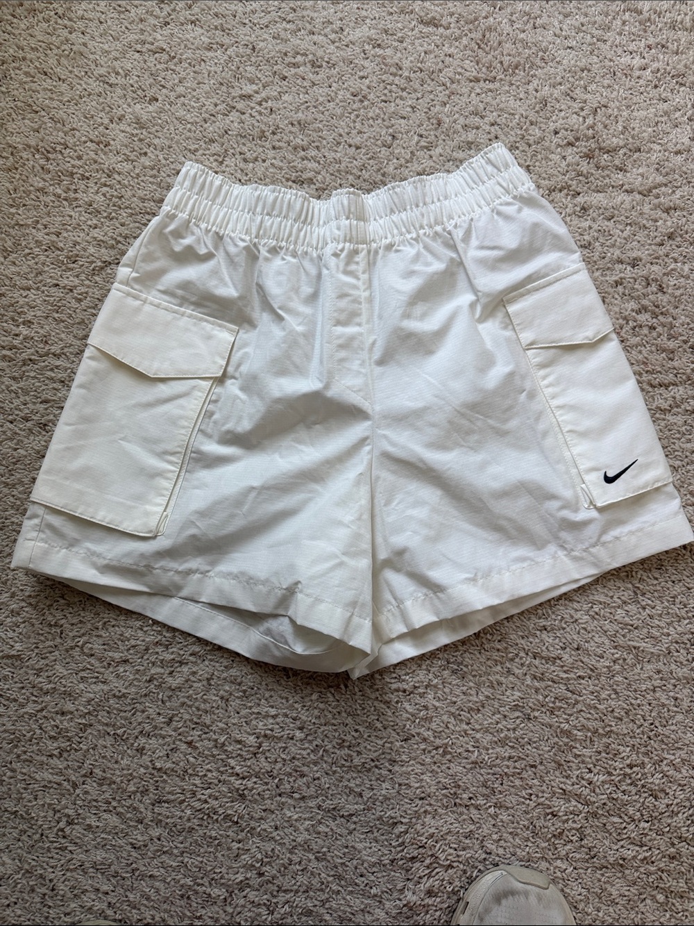 Nike White Cargo Pocket Sports Shorts